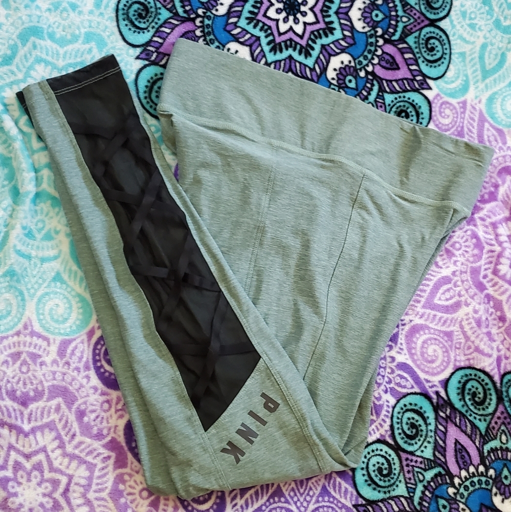 **NWOT** PINK YOGA sage strappy pocket leggings